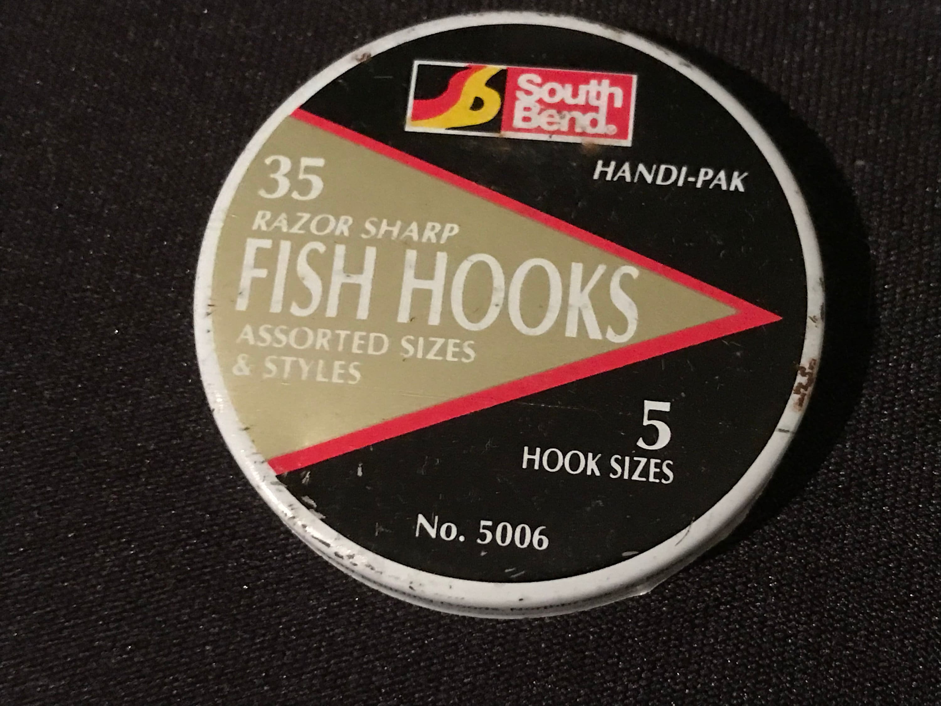 Vintage South Bend Handi-pak Fish Hooks Tin Hooks 1950's From