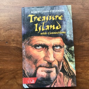 Libro vintage Treasure Island con Connections de Robert Louis Stevenson - 1990 - de DustyMillerAntiques