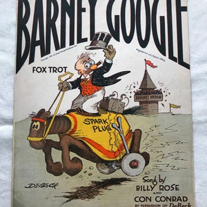Vintage Barney Google Fox Trot Sheet Music - 1923 - from DustyMillerAntiques