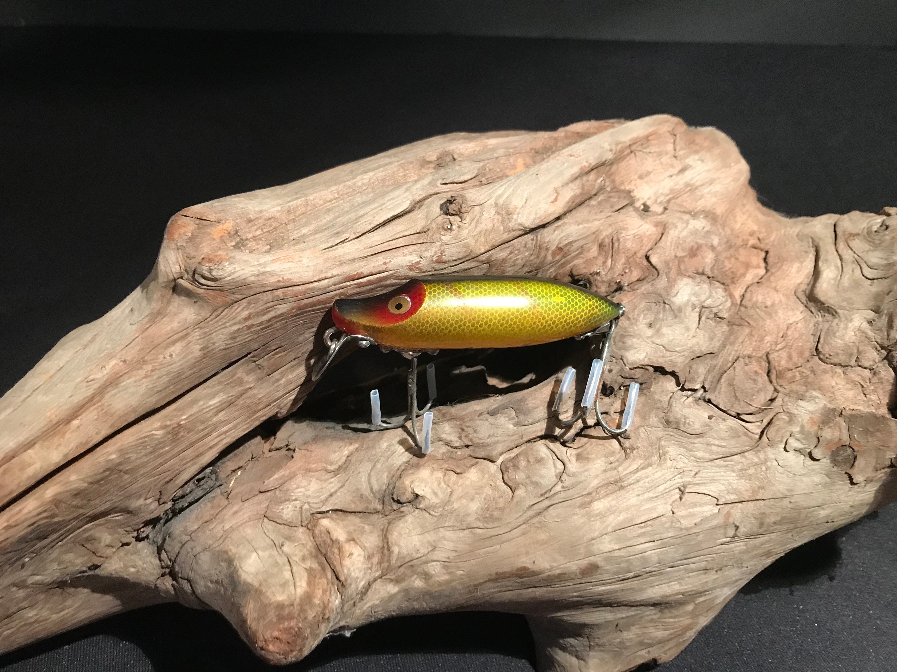 Vintage Heddon River Runt Spook Floating Lure Perch Pattern 1960s