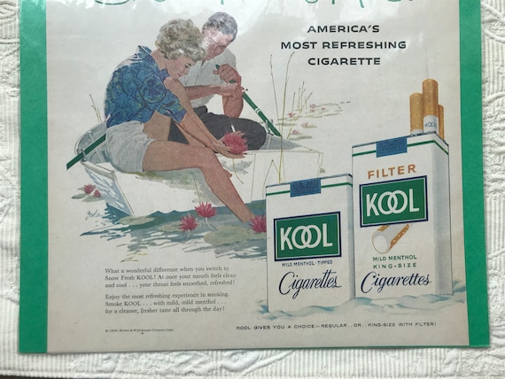 vintage kool cigarette ads Vintage Brown & Williamson Tobacco Co Kool Cigarette Ad - Willie the  Penguin - 1958 - From Dustymillerantiques