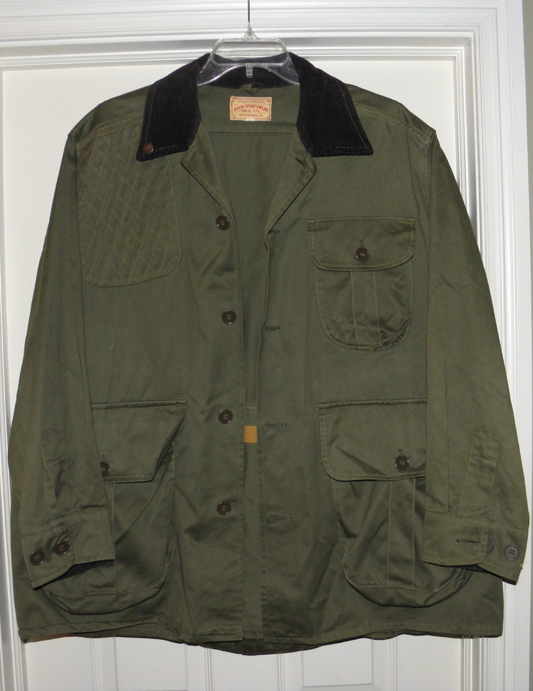 Vintage Allen Sportswear Duck Hunting Jacket Des Moines, IA 1950s From ...