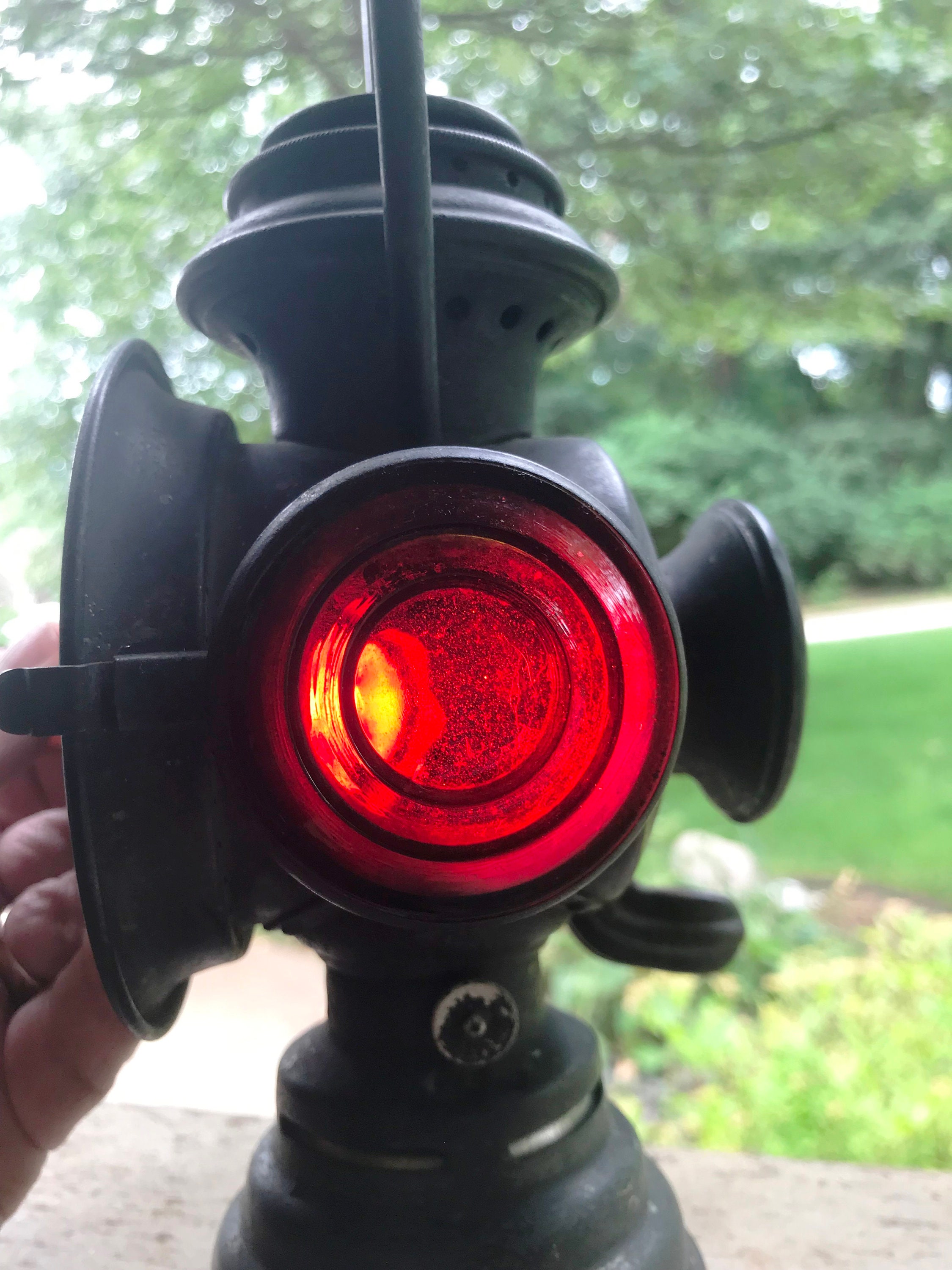 Vintage Rose Mfg Co Neverout Safety Kerosene Lamp - Ca 1900 - From