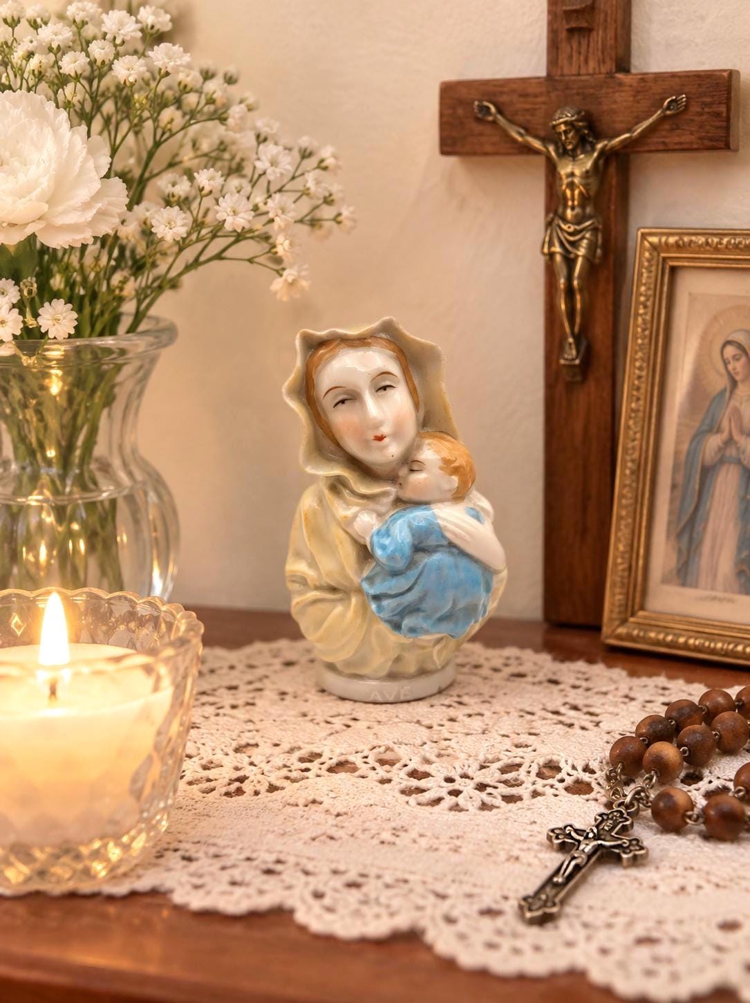 Japanese Virgin Mary With Baby Jesus - Etsy