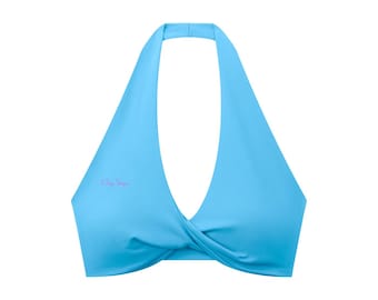N.Joy Yoga Damen-Sport-BH mit Falten und Neckholder