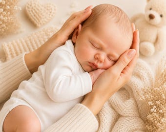 Poupée reborn réaliste, bébé endormi, petite fille en vinyle, détails peints à la main