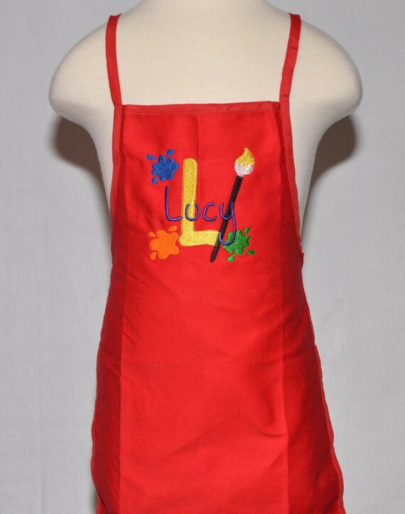 Items similar to Personalized Child's Art Apron on Etsy