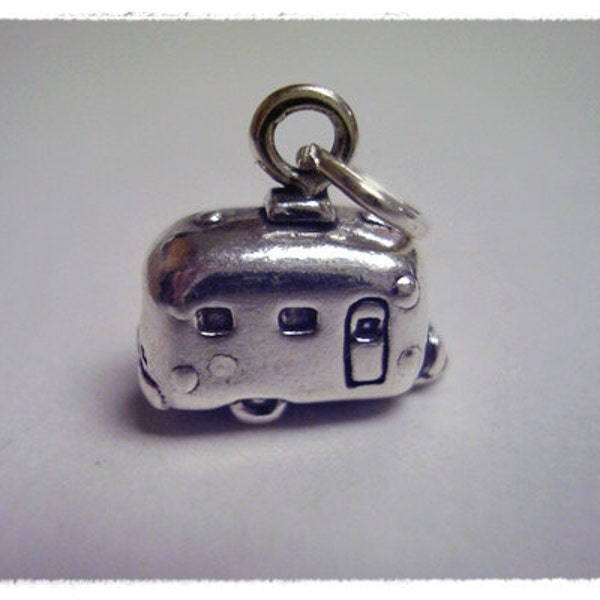 Sterling Silver RV Travel Trailer Charm