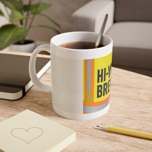 Hi-Vis Brew Trades Mug | Funny Construction Coffee Cup for Contractors Electricians Welders | Job Site Gift image 5