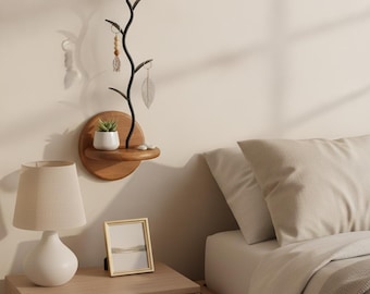 Tree Mug Holder with 4 Hooks | Decorative Kitchen Counter Organizer