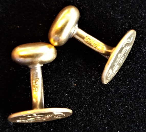 CUFF LINKS, Bean Back, Gold Filled, circa early 1… - image 3