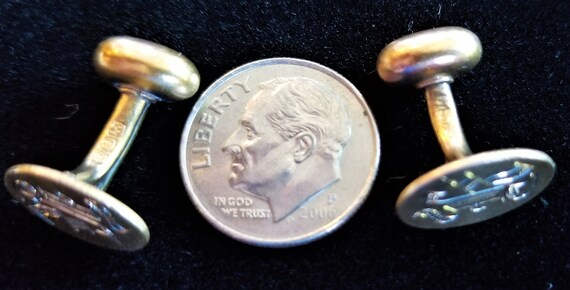 CUFF LINKS, Bean Back, Gold Filled, circa early 1… - image 8