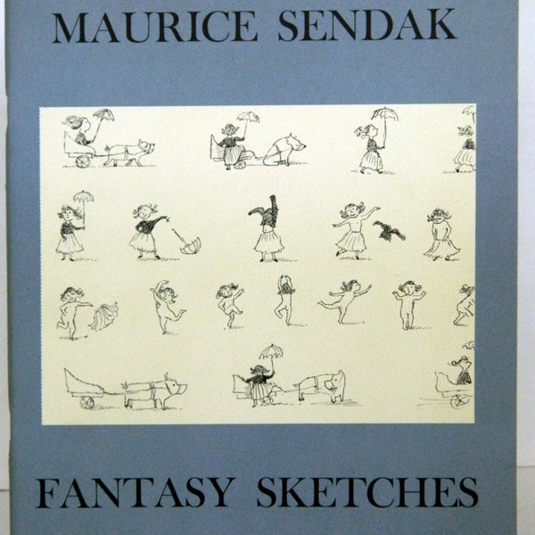 Vintage Book,  Maurice Sendak FANTASY SKETCHES, 1973, Early sketches by Sendak, Excellent Condition