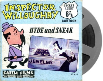Hide and Sneak - Inspector Willoughby Super 8 Cine Film Cartoon 200ft Home Movie