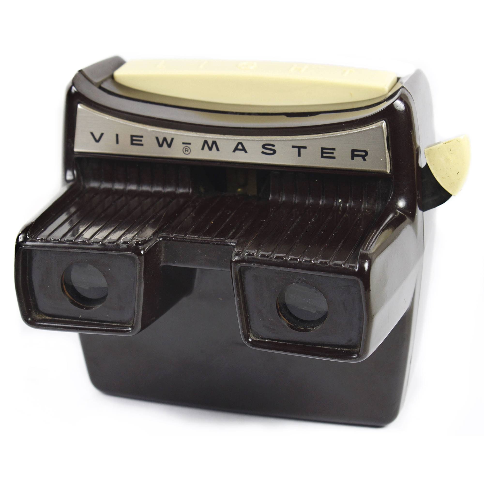 Vintage 1950s Viewmaster Brown Bakelite Lighted Viewer Model F Stereo 3D 