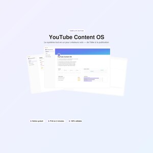 YouTube Content Planner Notion Template | Video Script Idea Tracker & Publishing Calendar | Content Creator System