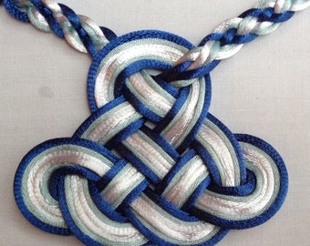 Celtic Trinity Knot Handfasting Cord with Celtic Bar Braiding