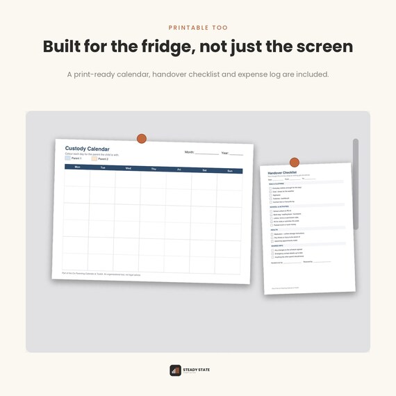 Printable Custody Calendar