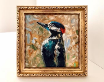 Woodpecker. Majestic Spirit of Wild. Art and Reality. Bird Image in Bright Abstract-Realistic Representation.