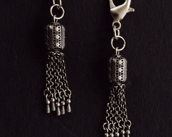 SILVER TASSEL CHARM, Charm Necklace, Create Your Own Charm Necklace, Silver Charms, Detachable Charms