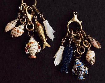 FISH CHARMS, Shell Charms, Charm Collection, Detachable Charms, Charm Necklace
