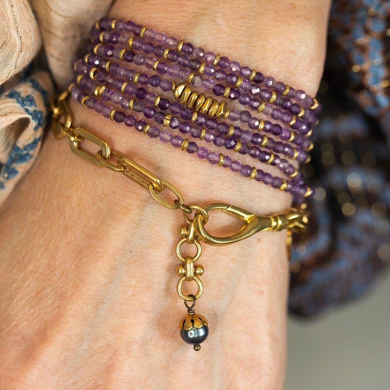 Multi-Stone Wrap Necklace Bracelet main image 1