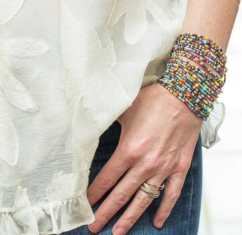 Wrap Bracelet Beaded Bracelet Stretch Bracelet Wraps 12 Etsy