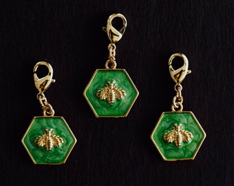 Bee Charm, Enamel Charm, Bracelet Charm, Charm Necklaces