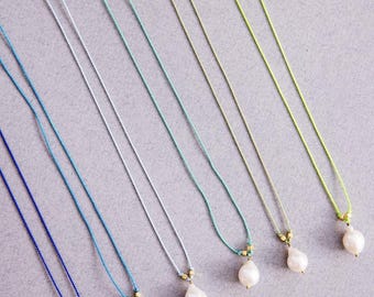 PEARL NECKLACE, Baroque Pearl Necklace, Simple Necklace, Bridal Necklace
