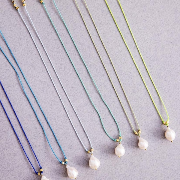 PEARL NECKLACE, Baroque Pearl Necklace, Simple Necklace, Bridal Necklace