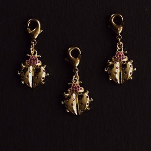 LADYBUG CHARM, Gold Ladybug Charm, Detachable Charm, Charm Bracelet, Charm Necklaces, Create Your Own Charm Necklace