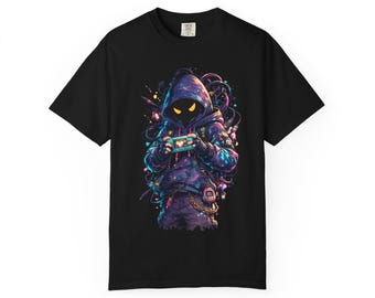 Cyber Phantom Graphic T-Shirt | Hacker Aesthetic Shirt | Cyberpunk Programmer Tee | Tech Streetwear | Gamer & IT Professional Gift