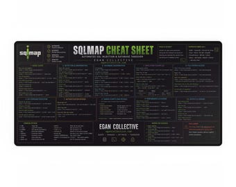 SQLMap Cheat Sheet Desk Mat | XXL SQL Injection | Penetration Testing Command Reference | Cybersecurity & Ethical Hacking Desk Pad 31" x 15"
