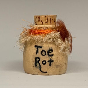 POTION BOTTLES - Ready to ship - Wheel thrown, hand decorated and labeled. A great addition to your Halloween decor.