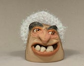 SPONGE HOLDER-Wheel thrown, hand sculpted sponge holder & scrubby or brillo pad holder. A friendly face to brighten your day.
