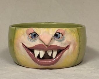 SOUP MUG- handmade, faced, wheel- thrown stoneware bowl that is microwave and dishwasher safe