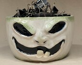 REGULAR SERVING BOWL - Wheel thrown, hand altered & sculpted. Just a friendly face to hold soup, ice cream, cereal, favorite candy.