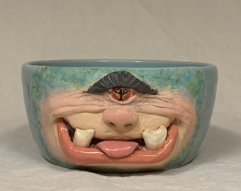 SOUP MUG- handmade, faced, wheel- thrown stoneware bowl that is microwave and dishwasher safe