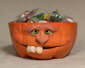 Medium  Bowl - Wheel thrown, hand altered & sculpted. Just an everyday friendly face to hold soup, ice cream, cereal, or your  candy.