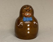 Gingerbread Person - wheel thrown, hand altered and sculpted ceramic snowman. Just a friendly guy to enjoy during the winter season.