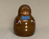 Gingerbread Person - wheel thrown, hand altered and sculpted ceramic snowman. Just a friendly guy to enjoy during the winter season.