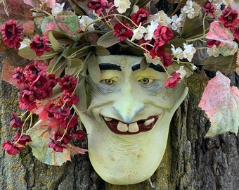 XXL WALL PLANTER - Ready to ship, Wheel thrown, hand altered and sculpted. Just a friendly wall planter to display your favorite plants.