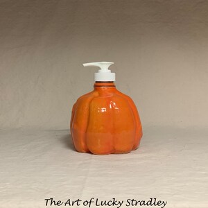 LOTION PUMP Ready to ship wheel thrown, hand altered and sculpted ceramic lotion pump or soap dispenser. A happy face to brighten your day. image 4