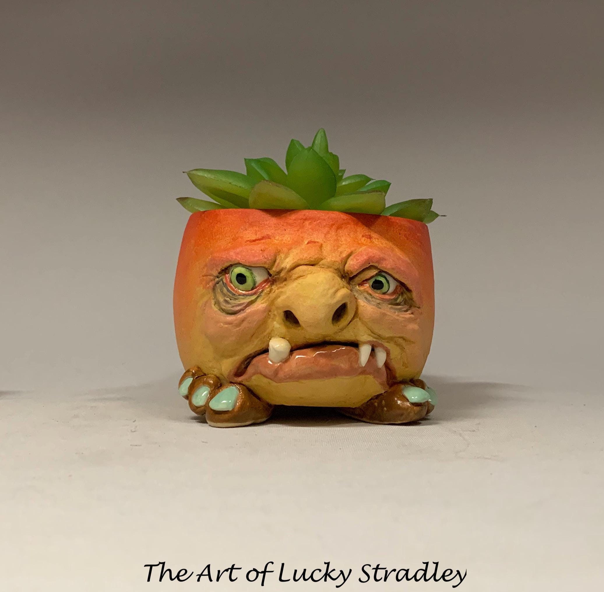 Extra Small Monster Pot Planter - Ready to Ship, Wheel Thrown