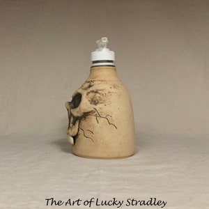 LOTION PUMP Ready to ship wheel thrown, hand altered and sculpted ceramic lotion pump or soap dispenser. A happy face to brighten your day. image 3