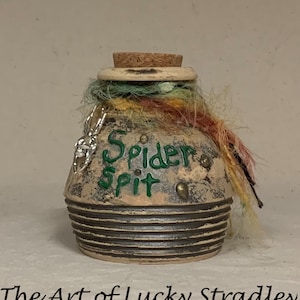 POTION BOTTLES - Ready to ship - Wheel thrown, hand decorated and  labeled. A great addition to your Halloween decor.