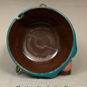 Extra LARGE YARN BOWL Ready to ship Wheel thrown, hand altered and sculpted. This listing is for the actual bowl pictured. image 7