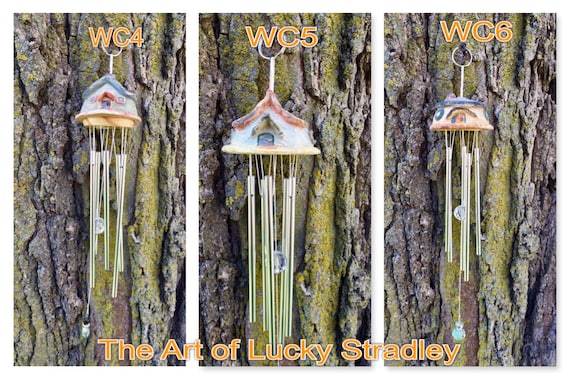 WIND CHIME - Ready to Ship - Hand Sculpted. Hang This Lovely Piece
