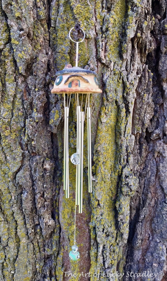 WIND CHIME - Ready to Ship - Hand Sculpted. Hang This Lovely Piece