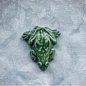 Ceramic Frog for Mosaic Garden Art, Hand Painted Tile, Mosaic Wall Art